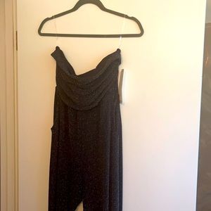 Black strapless jumpsuit NWT